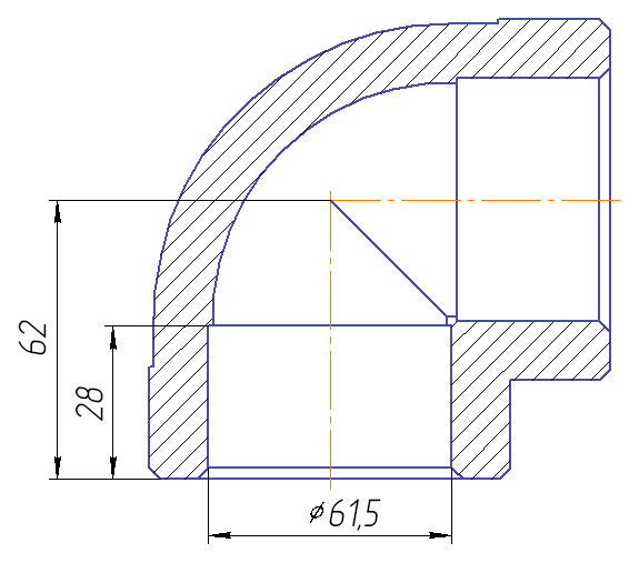 �������� Kalde 3212-elb-630000 90� 63 ��