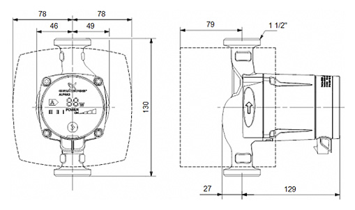 �������������� ����� Grundfos Alpha2 L 25-60 130
