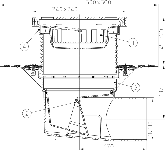HL 615HS ���� � �������������� �������� DN110