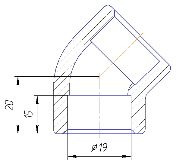 �������� Kalde 3212-elb-200045 45� 20 ��