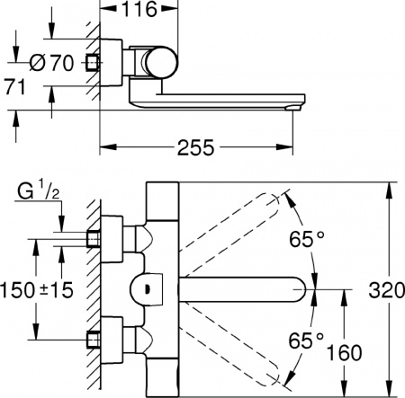 ��������� Grohe Eurosmart Cosmopolitan E 36333000 ��� ��������