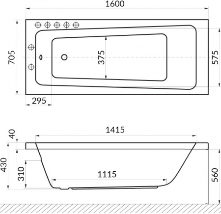 ��������� ����� Excellent Ava WAEX.AVA16.NANO 160x70