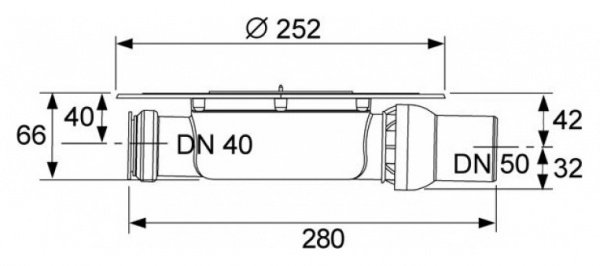 ���� ��� ���� Tece TECEdrainpoint S �������������� ������ DN 50 DN 40 ������ 3601400