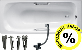 �������� ����� Jacob Delafon Melanie 170x70, � ������� + ����� � ����-�������