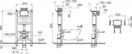 �������� ������ ��������� Vitra Shift 7742B003-0075 � ������� 91-083-009 + ������� ����������� 800-2016 ������ ����� ����