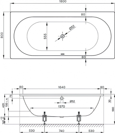 �������� ����� Bette Starlet 1630-000 180x80