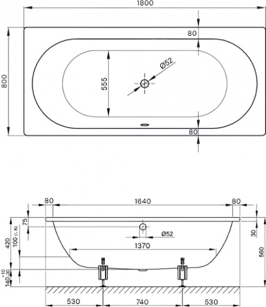 �������� ����� Bette Starlet 1630-000 180x80
