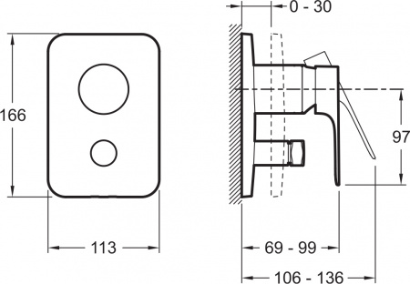 ��������� Jacob Delafon Aleo+ E98718-CP ��� ����� � �����
