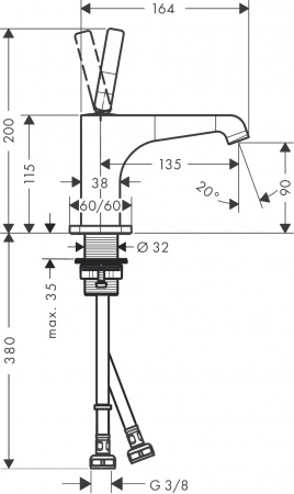 ��������� Axor Citterio E 36102820 ��� ��������, ����������� ������