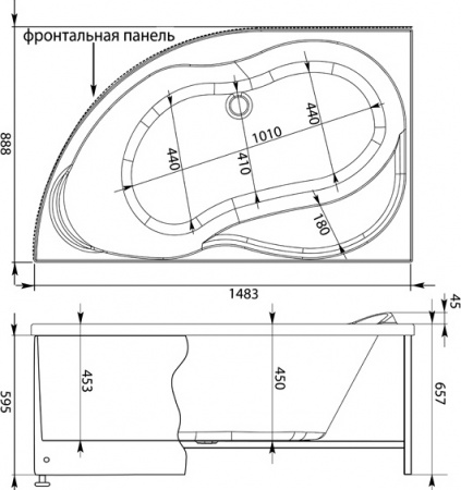 ��������� ����� Aquanet Graciosa 00205325 150x90 L � ��������