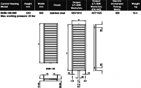 ����������������� ������� Zehnder Subway SUBI-130-060 ����������� �����
