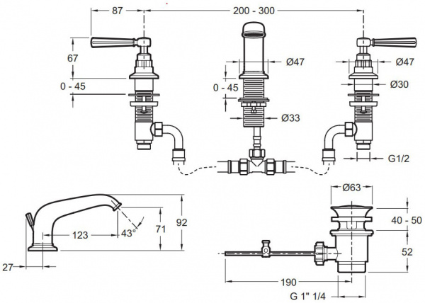 ��������� Jacob Delafon Cleo1889 E24305-CP ��� ��������