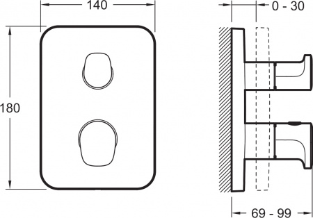 ��������� Jacob Delafon Modulo E75389-CP ��� ����� � �����