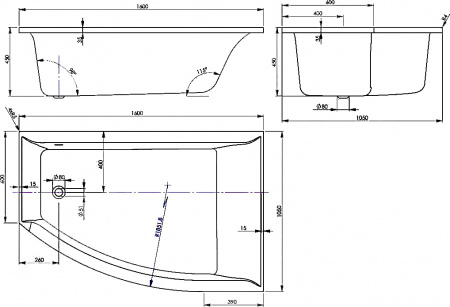 ��������� ����� Vagnerplast Veronela 160x105 R ������ �����