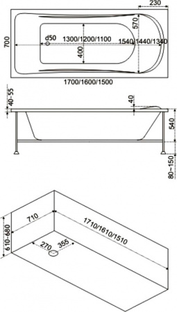 ��������� ����� Bas ������� 170x70 � �/�