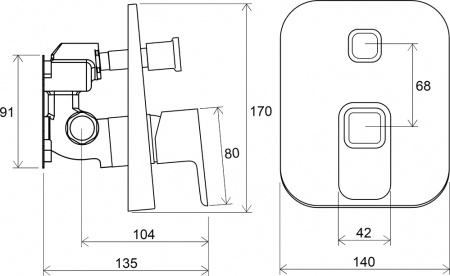 ��������� Ravak 10� TD 065.00 ��� ����� � �����