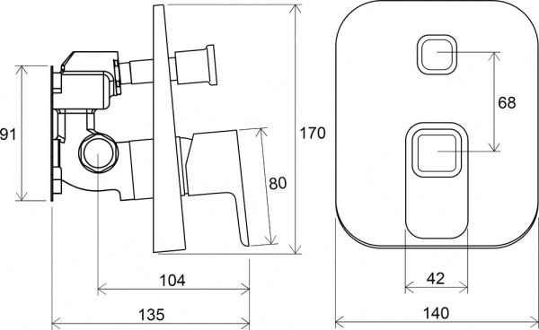 ��������� Ravak 10� TD 065.00 ��� ����� � �����