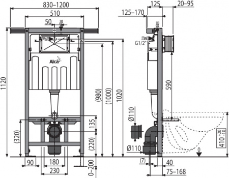 ��������  ������ ��������� Bien Ion ������������ + ������� ����������� ��� �������� AlcaPlast Jadromodul AM102/1120 + ������ ����� AlcaPlast ALCA M70