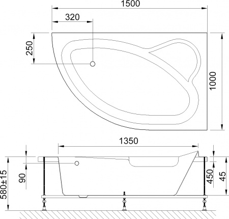 ��������� ����� Royal Bath Alpine RB 819100 150x100 R