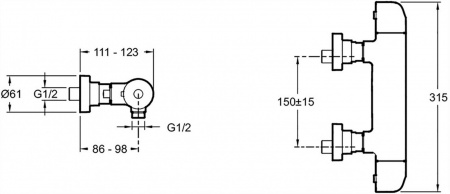 ��������� Jacob Delafon Villette E23720-CP ��� ����