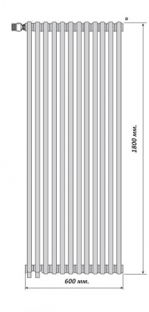 ����������� �������� PURMO Delta Laserline 12 ������,DLV 2180x12 VLO / ������������ �������� ����� ����������� ������ � ��������