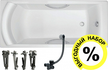 �������� ����� Jacob Delafon Biove 170x75, � ������� + ����� � ����-�������