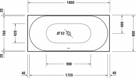 ��������� ����� Duravit D-Neo 180�80, ������� �� ������