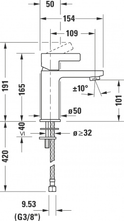 ��������� Duravit D-Neo DE1021002010 ��� ��������, EcoStart