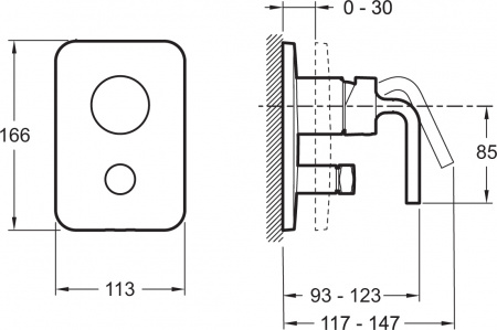 ��������� Jacob Delafon Purist E98721-CP ��� ����� � �����