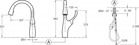 ��������� Jacob Delafon Suzanne E72511-CP ��� �������� �����