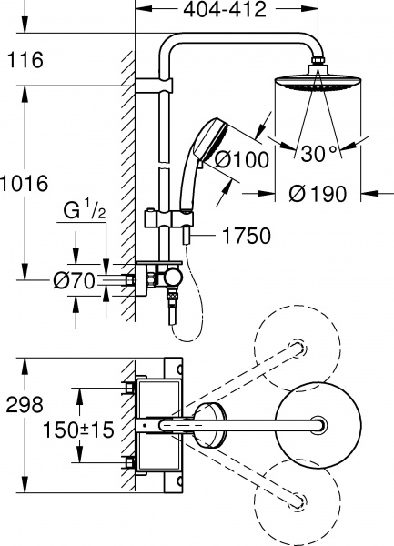 ������� ������ Grohe Eurotrend System 190 26249000