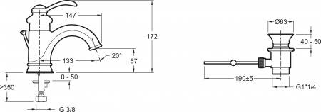 ��������� Jacob Delafon Fairfax E72090-CP ��� ��������