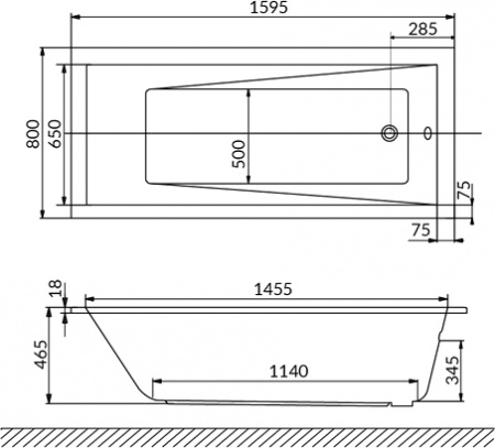 ��������� ����� Excellent Wave Slim WAEX.WAV160.80S.NANO 160x80