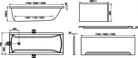 ��������� ����� Ravak Classic 150x70