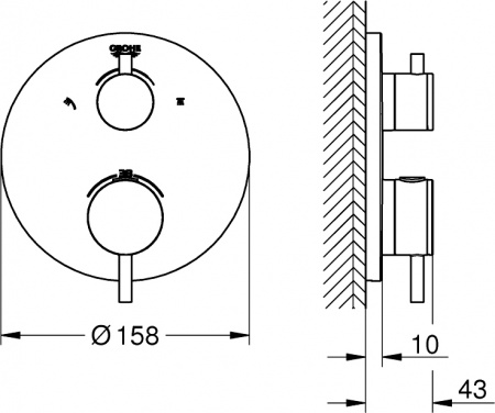 ��������� Grohe Atrio 24135AL3 ��� ����, ������ ������