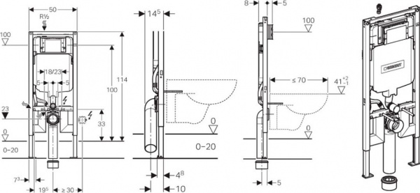 ������� ����������� ��� �������� Geberit Sigma 8 111.796.00.1