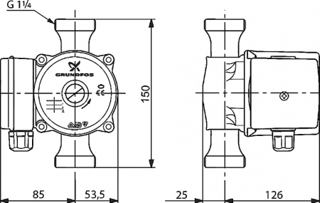 �������������� ����� Grundfos UP 20-45 N 150