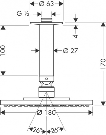 ������� ��� Hansgrohe Raindance S 180 Air 1jet 27472000
