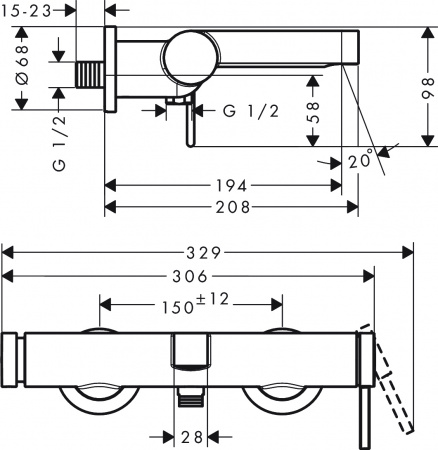 ��������� Hansgrohe Finoris 76420000 ��� ����� � �����, ����