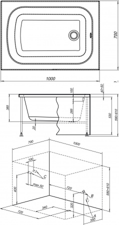 ��������� ����� Aquanet Seed 216658 100x70 � ��������