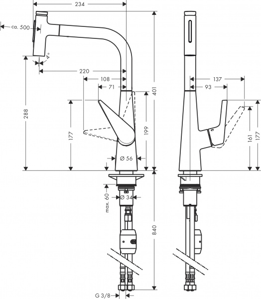 ��������� Hansgrohe Talis Select M51 72823800 ��� �������� �����, �����