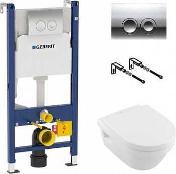 ��������  ������ ��������� Villeroy & Boch Omnia Architectura 5684HR01 alpin, ������������ + ������� ����������� ��� �������� Geberit Duofix Delta 458