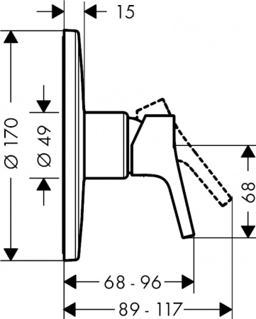  Hansgrohe Talis S Highflow 72607000  