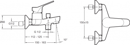 ��������� Jacob Delafon Brive E75766-CP ��� ����� � �����
