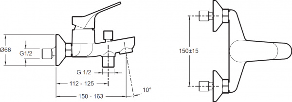 ��������� Jacob Delafon Brive E75766-CP ��� ����� � �����