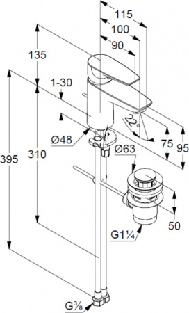 ��������� Kludi Pure&Solid 343820575 ��� ��������