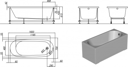��������� ����� Kolpa San Tamia 160x70, � ��������