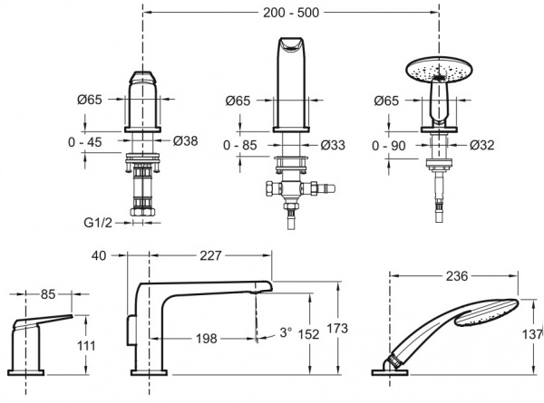 ��������� Jacob Delafon Avid E97360-CP �� ���� �����