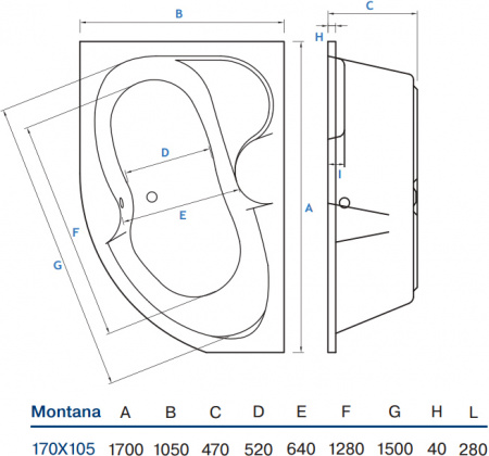 ��������� ����� Koller Pool Montana 170x105 L