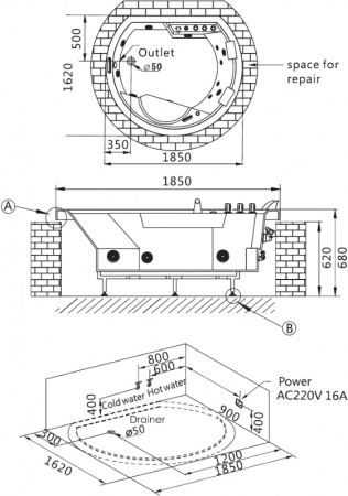 ��������� ����� Gemy G9053 K 185x160